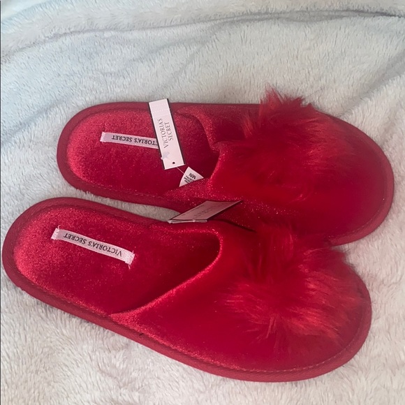Victoria's Secret Shoes - NWT Victoria’s Secret red slippers fits size 7-8